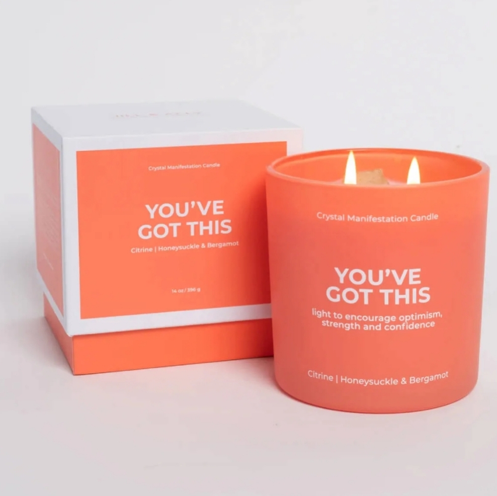 Jill & Ally You've Got This Crystal Manifestation Candle